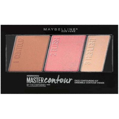 Maybelline facestudio master contour ansiktskontureringssett, middels til dypt, 0,35 oz