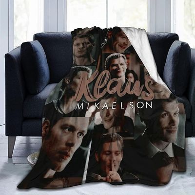 Klaus Mikaelson Fleece Teppe Kast Teppe Lett Super Myk Koselig Luksus Bed Teppe Mikrofiber -T272 50x40in 125x100cm