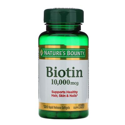 Nature's Bounty Naturens bounty, Biotin, 10 000 mcg, 120 Snabba Release Softgels