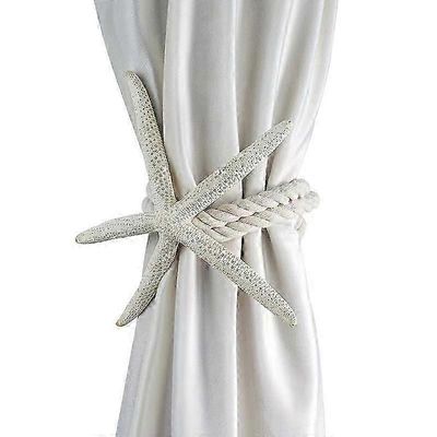 2 kpl luonnollinen meritähtiverho sidosköysi verhot pidätykset puuvillainen solmionauha, joka sopii kodin sisustukseen pohjoismaiseen tyyliin makuu...