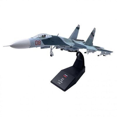 1:100 Suhoi Su-27 hävittäjälentokone metallinen lennokki lentokoneen keräilylelulahja