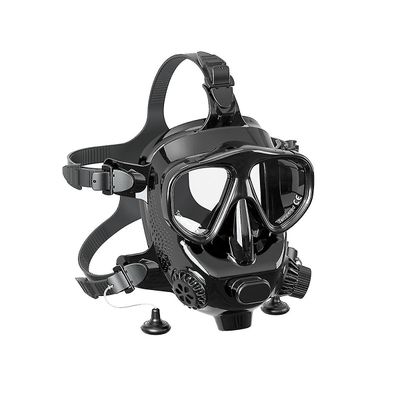 Scuba Diving Mask, Snorkling, Full Face Scuba Diving Equipment, Snorkel, Swimming Masks, Oksygen Cylinder, Snorkling Set Svart