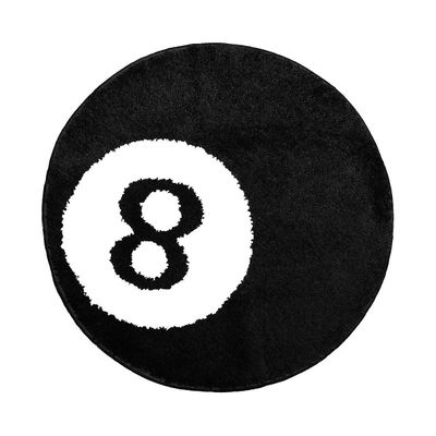 8 Ball Rug - 32 tommers hvit og svart Rug - Cool tepper og estetiske tepper for soverom og stue Svart-hvit