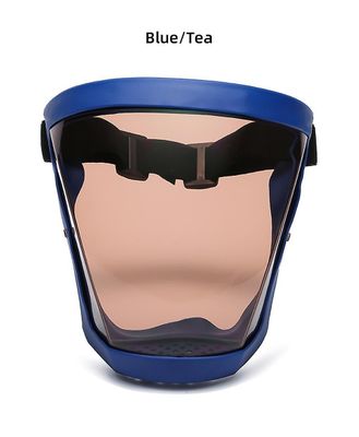 Fuld ansigtsmaske Cykling Sports Sikkerhed Beskyttende Transparent Shield (Blue Frame Tea Slices) Blå