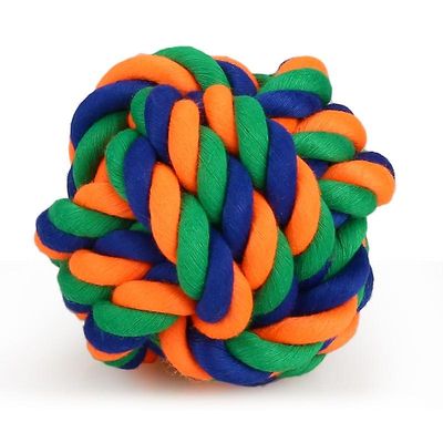 Hund Bite Resistente Pet Hund Chew Legetøj til små hunde Rengøring Tænder Hvalp Hund Rope Knot Ball Legetøj Playing Dyr Hunde Legetøj Kæledyr C