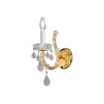 Kolarz Lighting Kolarz MARIA LOUISE - Klassisk Crystal Candle Wall Light poleret guld, 1x E14