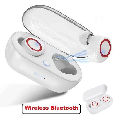 Witdreamer Bluetooth-øretelefoner til iPhone Android trådløs øretelefon vandtæt Hvid rød
