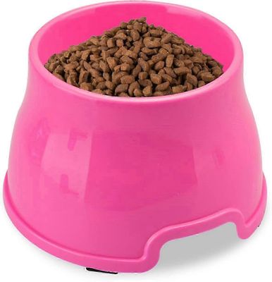 Korotettu koiran ruokintakulho spanieleille ja suurille koirille, luistamaton pinta ja korkea muotoilu Vaaleanpunainen
