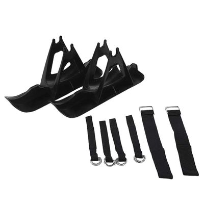 Suksilevy pyöränterät kelkka hiihtolauta ulkona lumiskootteri kelkka suksikiinnitys rattaille, polkupyörille, pyörätuolille musta