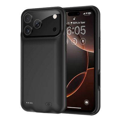 A29S iPhone 17 Pro -akkukotelolle Pehmeä TPU Edge 6000mAh ladattava suojakansi