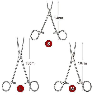 Ruostumattomasta teräksestä valmistetut hemostaattiset puristinpihdit kirurgiset pihdit työkalu hemostaattiset pihdit pihdit suorat / kyynärpäät Su...