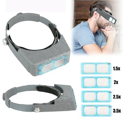 Optivisor linssi päänauhan suurennuslasit suurentava visiiri lasi pääpanta 4 linssiä-dwdz
