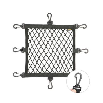 Rhinowalk moottoripyörä kypärän pidike verkko 8 metallikoukkua moottoripyörä matkatavarat verkkopidike Mesh Säilytys Trun Musta