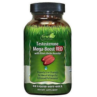 Irwin Naturals testosteroni Mega Boost PUNAINEN, 68 pehmeää geeliä