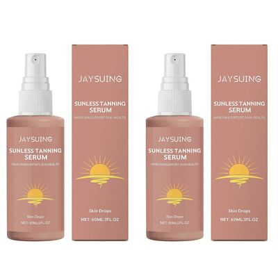 Gradual Sunless Tanning Serum Spray Natural Herbal Essence Tanning Drops Self Tanner tipat naisille 2pcs