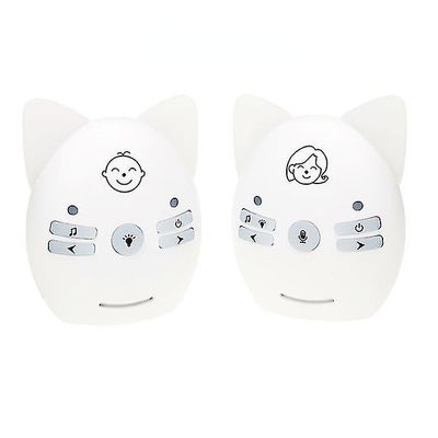 Zch Baby Monitor Trådløs To-vejs Audio Walkie Telefon Alarm Kids Babysitter Hvid