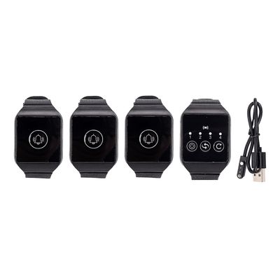 Trådløst håndledd personsøker Multipurpose Ipx7 vanntett 433.92MHz Watch personsøker For Restaurant personsøker System 3 For 1