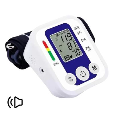 Digitaalinen verenpainemittari, kaksikäyttöinen, sykemittarilla, perhekäyttöön Äänellä