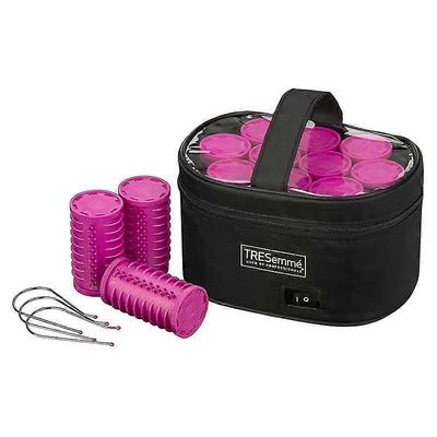 TREsemme 3039U 32mm tilavuus suuret hiusrullat kihartimet x 10 Musta/pinkki 32 mm