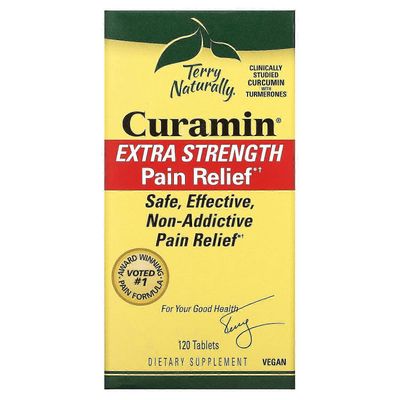 Terry Naturally, Curamin, Pain Relief, Extra Strength , 120 tablettia