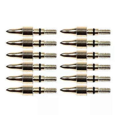 6/12 kpl jousiammunta hiiliteräksinen nuolenpää spiraali insertti nuolen kärki 100 grains sopii jousi- ja nuoliammuntatarvikkeisiin