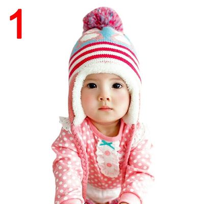 Småbørn Børn Baby Dreng Pige Vinter Varm Strikket Hæklet Øreklap Hue Hue Uld Sød Pingvin 2020 Design Børnehatte