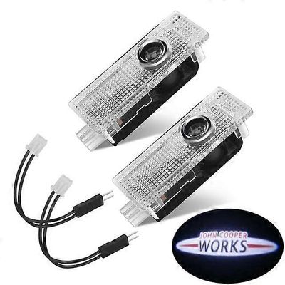 2kpl Ghost Shadow Light Mini JCW R55 R56 R60 F55 F56 F60 Cooper One JOHN COOPER WORKS Tervetuloa lamppu auton oven valo Muokkaa JOHN COOPER TOIMII