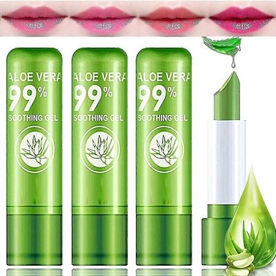 Ersam 4 pakkaus aloe vera huulipuna, pitkä kuluminen ravitseva huulipuna, vedenpitävä kosteuttava väriä vaihtava huuli
