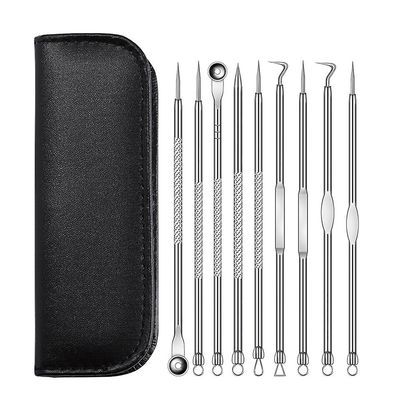 Blackhead Remover Acne Nåle Metal Spoon Facial Black Spot Pore Clean Extractor Sæt for Bums Hud Face Care Beauty