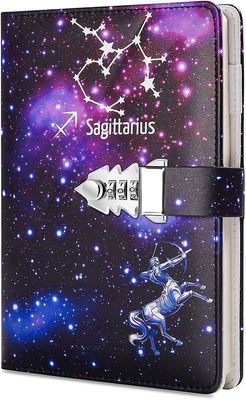 Heytea A5 Creative Password Lock Journal PU Nahkayhdistelmälukkopäiväkirja Lukituspäiväkirja Muistio (Jousimies) 9.5 x 7.1 x 1.8 inches