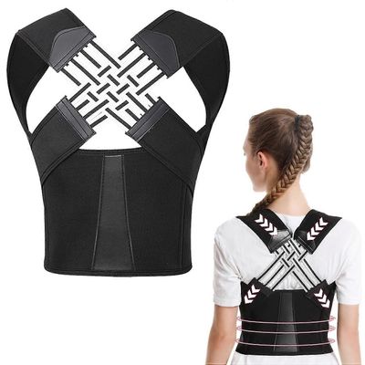 Säädettävä selän ryhdinkorjain miehille ja naisille, skolioosin alaselän tuki, parantaa lannerangan tukivyötä alaselän kivunlievitystä Musta L
