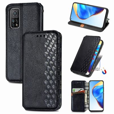 Gangxun Sag Til Xiaomi Mi 10t/10t Pro Flip Cover Wallet Flip Cover Wallet Magnetisk beskyttende handytasche sag Etui - Sort
