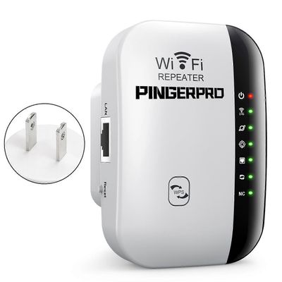 Pingerpro™ - Gaming WiFi Booster, nopeampi ja laajempi vahvistin Ethernet-portilla, Internet Booster WiFi-toistin