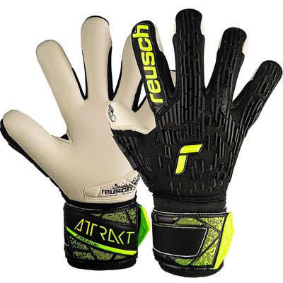 Reusch Attrakt Freegel Gold Finger Support Jr målmandshandsker Sort 8