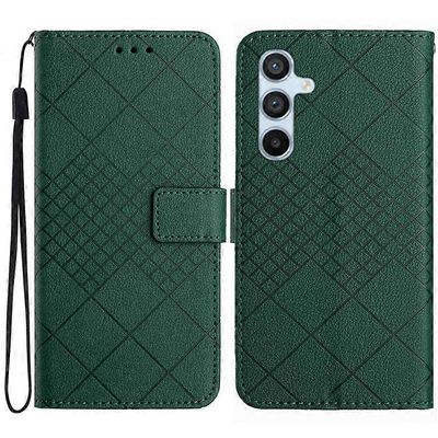 Yhteensopiva Samsung Galaxy A17 -kotelon kanssa Lompakko Painatus PU Nahkainen Flip Folio Puhelimen Kansi Vihreä