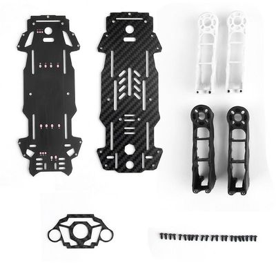 Enzo250 250mm akselafstand 4-akset kulfiber Quadcopter Frame Kit Sort&hvid
