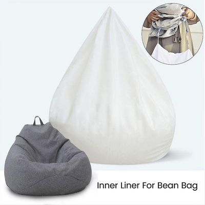 Ny Innerforing For Bean Bag Chair Coer Stor Enkel rengjøring Sofa Seat kulewhite 100x120cm