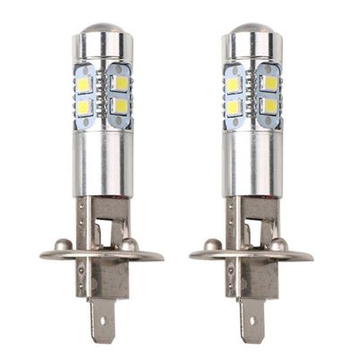 2kpl auton sumuvalo 100W H1 LED-ajovalojen polttimot 6000K 2835 SMD 10LED erittäin kirkas auto kaukovalot m Hopeanvalkoinen valo