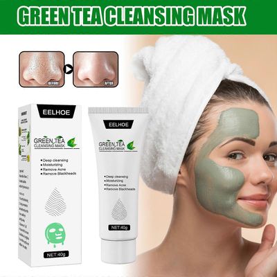 unbrand Green Tea Face Peel Mask Blackhead Remover Akne Deep Cleansing Mask Ihonhoitonaamio Kuorinta & korjaus, vähentää hienoja juonteita, ryppyjä...