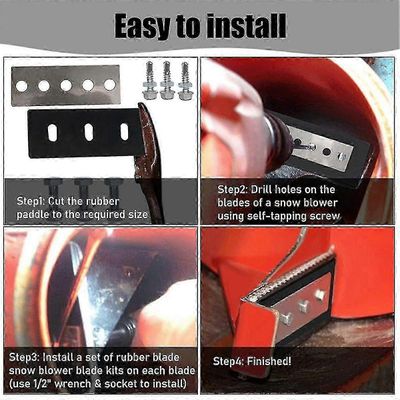 Lumipuhaltimen juoksupyörän muokkaussarja - 3/8 tuuman 3-teräinen universaali, muuttaa 2-vaiheista kone-Yvania Kuten