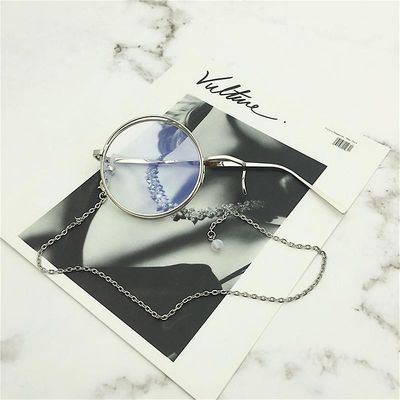 Hxetlv Anime Black Butler Tanaka Cosplay Briller Unisex Monocle Steam Punks Eyewear solbriller Props Tilbehør Sølv