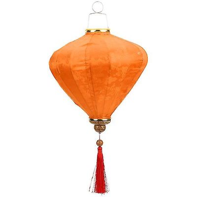 Vietnamesisk lykt Vietnam stoff Lantern Bryllup Hagefest Yard Tradisjonell dekorasjon Oransje 65x35cm