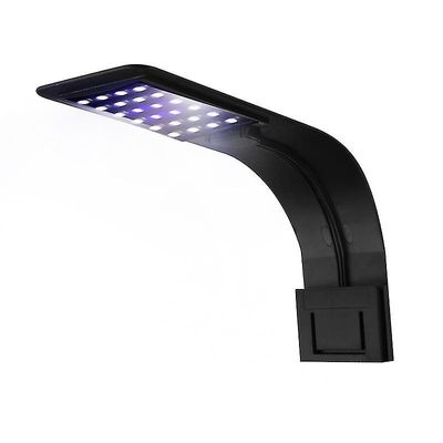 Aquarium Lys Led-lampe Hvit og Blå Nano Clip-on Belysning For Fish Plants 23-50cm-svart