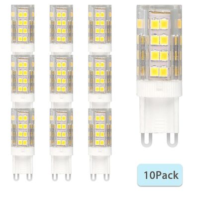 Barsinfi G9 Halogen Led majs pære lampe dagslys hjem lys 10 pakker varm hvid