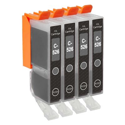 Go Inks 4 harmaata mustekasettia Canon CLI-526GY -yhteensopivan/ei-OEM-laitevalmistajan korvaamiseksi Go Inksistä Harmaa