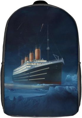 Dciustfhe Titanic Reppu Koululaukku Reppu tytöille Pojat Reput Suurikapasiteettinen lasten reppu Kaksinkertainen vetoketju Hengittävä muotoilu Kevy...