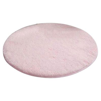 Super pehmeä ylellinen pyöreä pörröinen alue matto liukumaton pohja mukava muhkea 120cm yksivärinen makuuhuone lastentarha matto WG Vaaleanpunainen