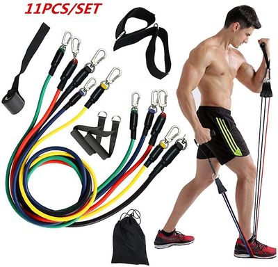 Witdreamer 11pcs/set Fitness Øvelser Resistance Bands Pull Rope Latex Tubes