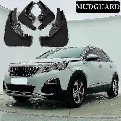 4kpl Roiskeläpät Peugeot 3008 Mk2 GT (2017 - 2021) -mallille - Roiskesuojat edessä ja takana