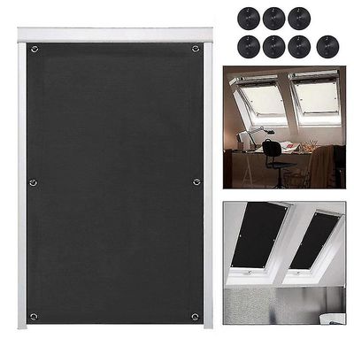 Sztlv Blackout Blind Skylight Covers Vindusskygge med sugekopper Bærbar Termisk isolert Justerbar Gratis For Reise hjem Baby Nursery Bil Soverom Mø...